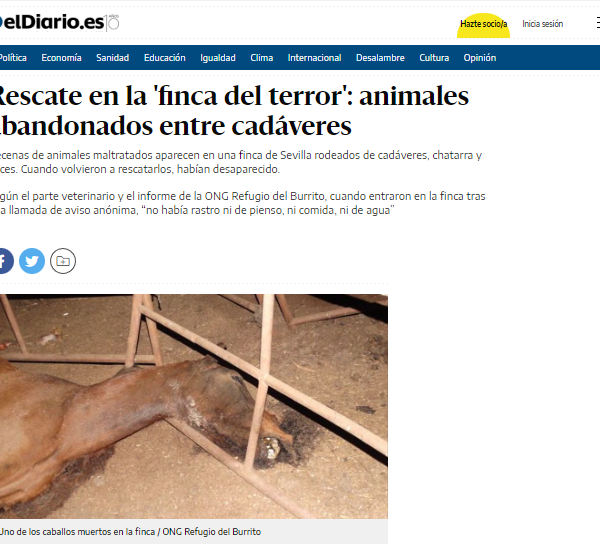 «La finca del terror»: otro caso de maltrato animal.
